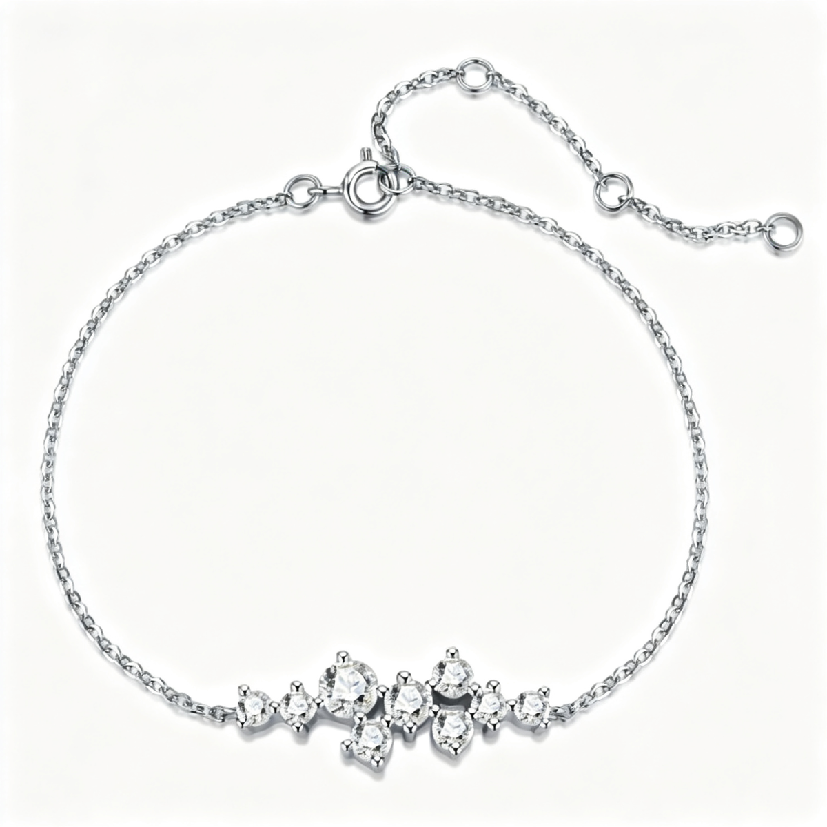 💎 Moissanite Bracelet | Sterling Silver Jewelry | Elegant Graduated Sparkle