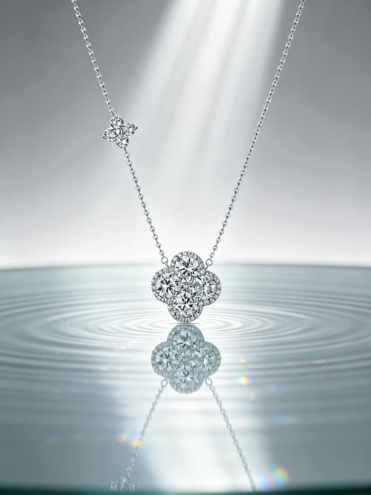 🍀 Clover Necklace | Silver-Tone Everyday Jewelry | Her Lucky Sparkle