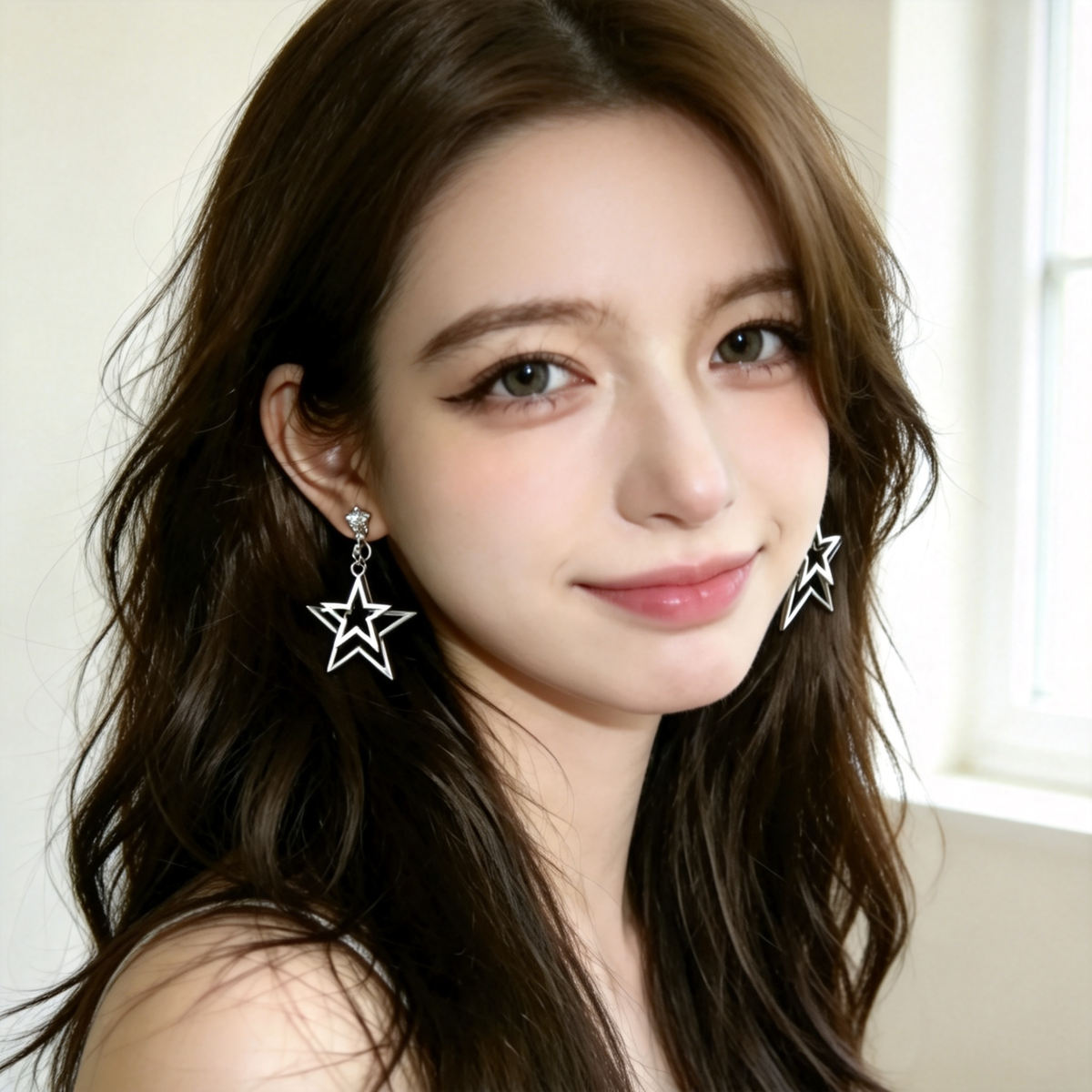 ⭐ Star Drop Earrings | Silver Geometric Jewelry | Layered Celestial Shine
